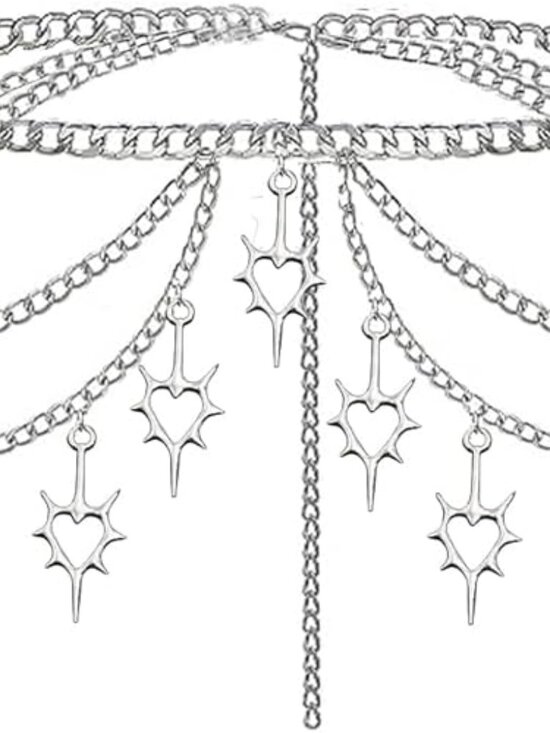 BRAND NEW Punk Gothic Crossover Body Belly Chains Tassel Belt